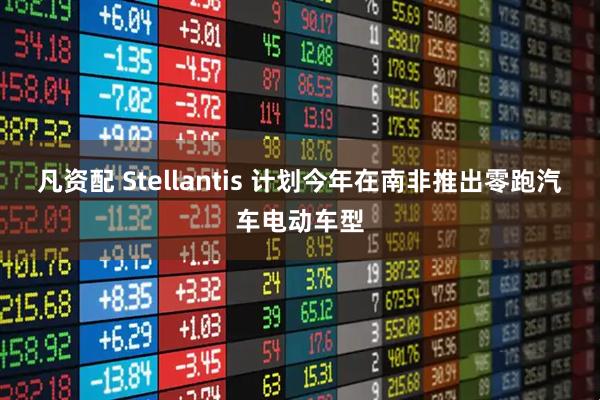 凡资配 Stellantis 计划今年在南非推出零跑汽车电动车型